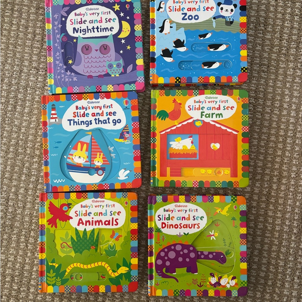 Colorful Baby's First Slide and See Books Set